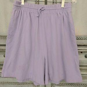 Light purple cotton shorts